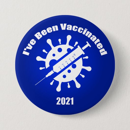 Ich bin blau geimpft worden button (Vorderseite)