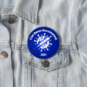 Ich bin blau geimpft worden button (Beispiel)