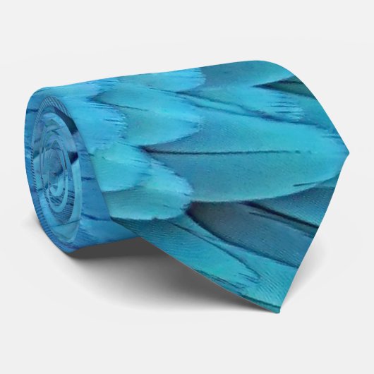 Ich bin blau - Macaw Federn Krawatte (Gerollt)