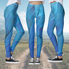 Ich bin blau - Macaw Federn Leggings