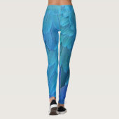 Ich bin blau - Macaw Federn Leggings (Rückseite)