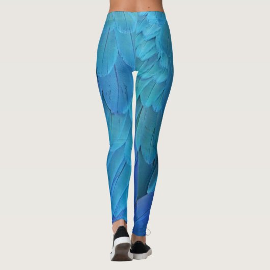 Ich bin blau - Macaw Federn Leggings (Rückseite)