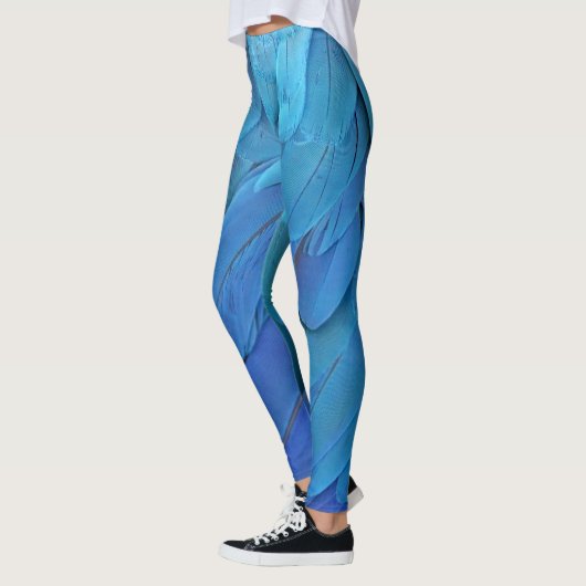 Ich bin blau - Macaw Federn Leggings (Links)