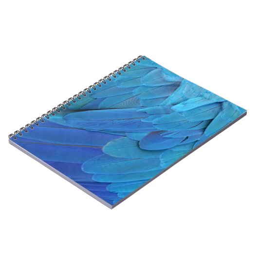 Ich bin blau - Macaw Federn Notizblock (Linke Seite)