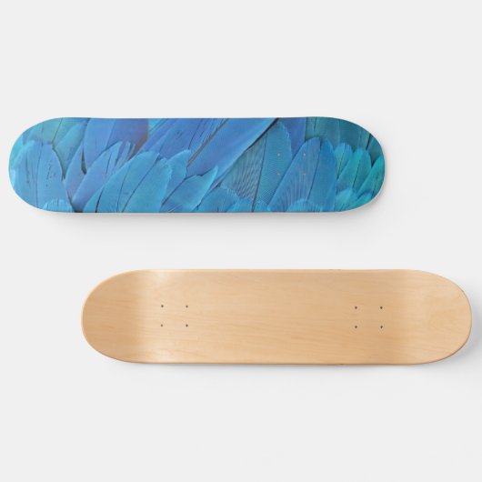Ich bin blau - Macaw Federn Skateboard (Horizontal)