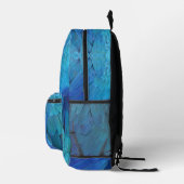 Ich bin blau - Papageienfedern, einzigartig person Bedruckter Rucksack (Rechts)