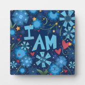 Ich bin Blue Inspirational Herz Hübsch Fotoplatte (Vorderseite)
