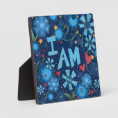 Ich bin Blue Inspirational Herz Hübsch Fotoplatte (Vorderseite)