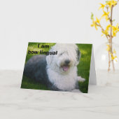 "ICH BIN BOW LINGUAL" BIRTHTAGE-GRÜNDE KARTE (Gelbe Blume)