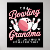 Ich bin Bowling Oma Funny Bowling Bowler Poster (Vorne)