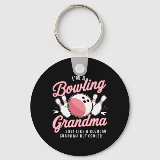 Ich bin Bowling Oma Funny Bowling Bowler Schlüsselanhänger (Vorderseite)