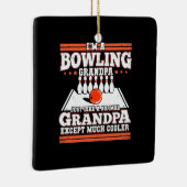 Ich bin Bowling Opa Keramikornament (Rechts)
