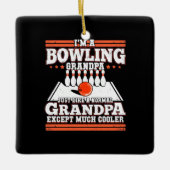 Ich bin Bowling Opa Keramikornament (Vorderseite)