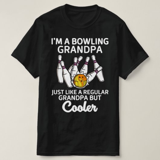 Ich bin Bowling Opa T-Shirt (Design vorne)