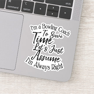 Ich bin Bowling-Trainer, um Zeit Retten. Nehmen wi Aufkleber