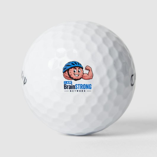 Ich bin BrainSTRONG Golfball (Vorderseite)