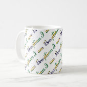 Ich bin brasilianisches Country Pride Typografy Pa Kaffeetasse (Vorderseite Links)