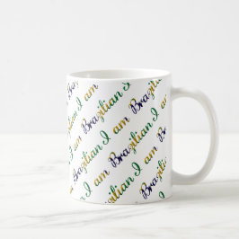 Ich bin brasilianisches Country Pride Typografy Pa Kaffeetasse