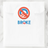 Ich bin Broke Runder Aufkleber (Tasche)