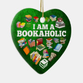 Ich bin Buchaholikerin Keramik Ornament (Rechts)