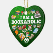 Ich bin Buchaholikerin Keramik Ornament (Links)