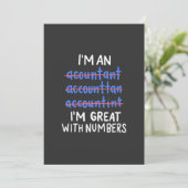 Ich bin Buchhalter Einladung (Stehend Vorderseite)