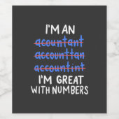 Ich bin Buchhalter Weinetikett (Einzelnes Label)