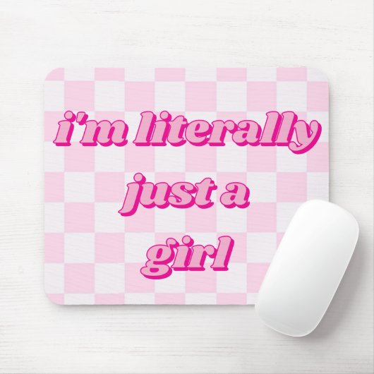 Ich bin buchstäblich nur ein Mädchen in weichem, h Mousepad (Mit Mouse)