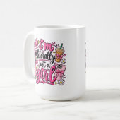Ich bin buchstäblich nur ein Mädchen Pinkes Ästhet Kaffeetasse (Vorderseite Links)