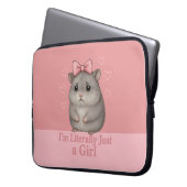 Ich bin buchstäblich nur ein Mädchen Trauriger Ham Laptopschutzhülle (Vorderseite Links)
