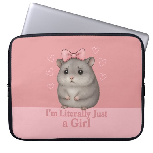 Ich bin buchstäblich nur ein Mädchen Trauriger Ham Laptopschutzhülle (Vorderseite)