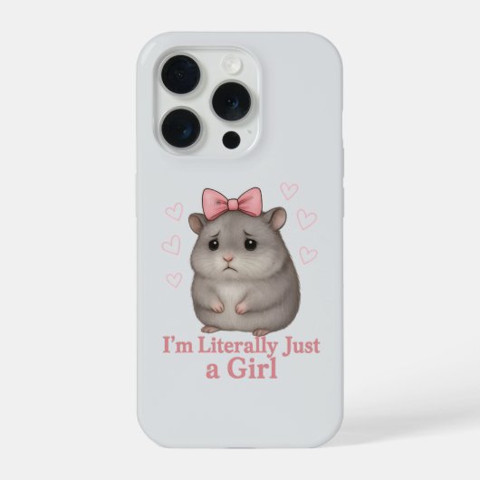 Ich bin buchstäblich nur ein trauriger Hamster Mäd iPhone Hülle (Rückseite)