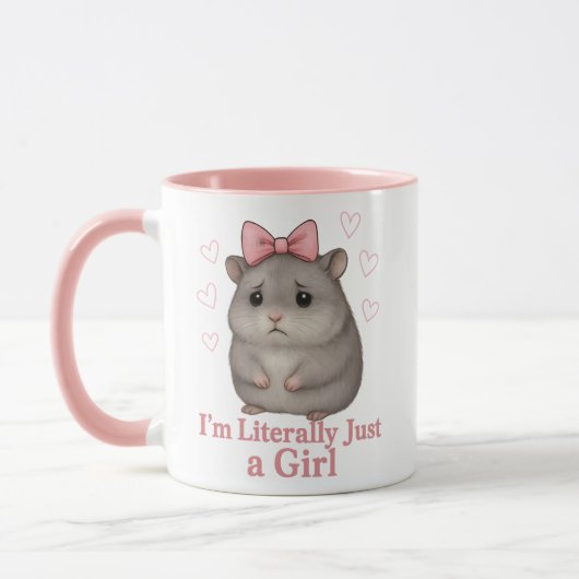 Ich bin buchstäblich nur ein trauriger Hamster Mäd Tasse (Links)