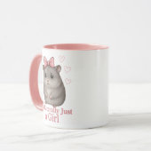 Ich bin buchstäblich nur ein trauriger Hamster Mäd Tasse (Vorderseite Links)