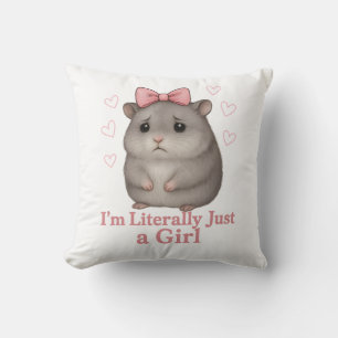 Ich bin buchstäblich nur ein trauriges Hamster-Mäd Kissen