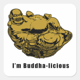 Ich bin Buddha-laizistisch Quadratischer Aufkleber