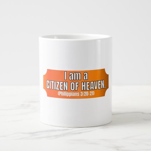 ICH BIN BÜRGER VON HEAVEN Jumbo-Tasse (Vorderseite)