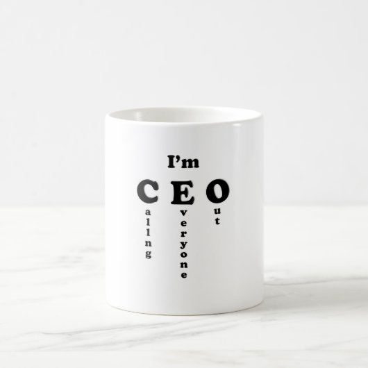 Ich bin CEO Kaffeetasse (Mittel)