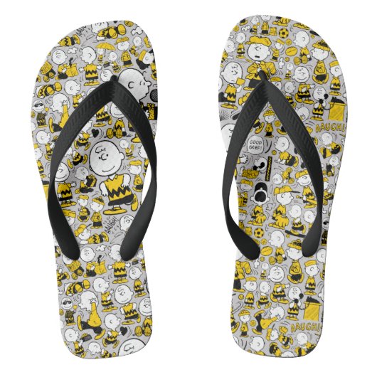 Ich bin Charlie Brown Pattern Badesandalen (Fußbett)