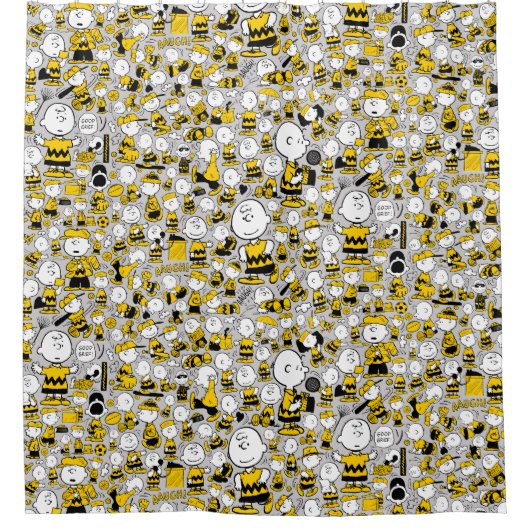 Ich bin Charlie Brown Pattern Duschvorhang (Vorderseite)