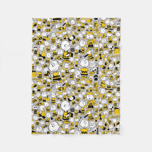 Ich bin Charlie Brown Pattern Fleecedecke (Vorderseite)