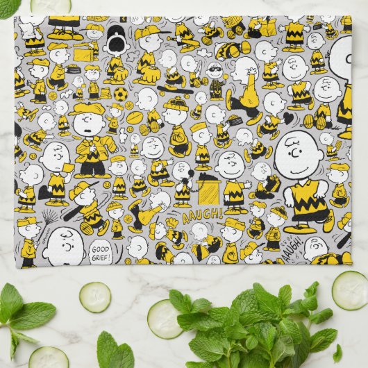 Ich bin Charlie Brown Pattern Geschirrtuch (Gefaltet)