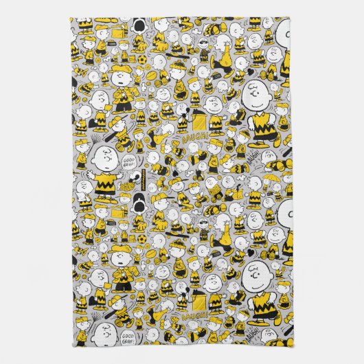 Ich bin Charlie Brown Pattern Geschirrtuch (Vertikal)
