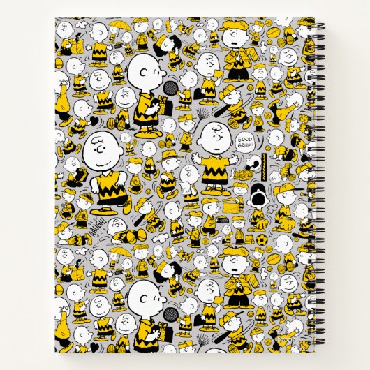 Ich bin Charlie Brown Pattern Notizblock (Rückseite)