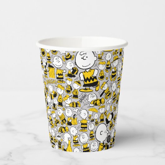 Ich bin Charlie Brown Pattern Pappbecher (Links)
