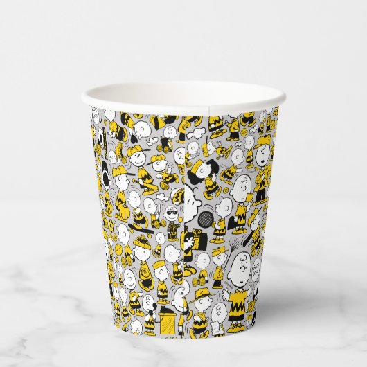 Ich bin Charlie Brown Pattern Pappbecher (Rechts)
