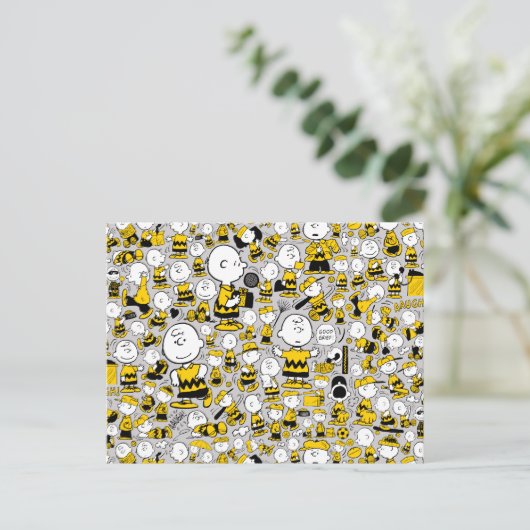Ich bin Charlie Brown Pattern Postkarte (Stehend Vorderseite)