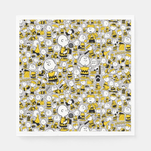 Ich bin Charlie Brown Pattern Serviette (Vorderseite)