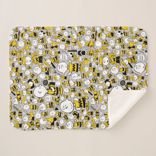 Ich bin Charlie Brown Pattern Sherpadecke (Vorderseite (Horizontal))