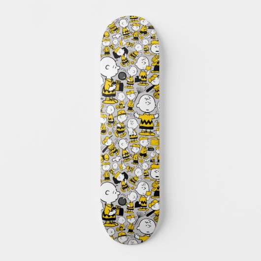 Ich bin Charlie Brown Pattern Skateboard (Vorderseite)